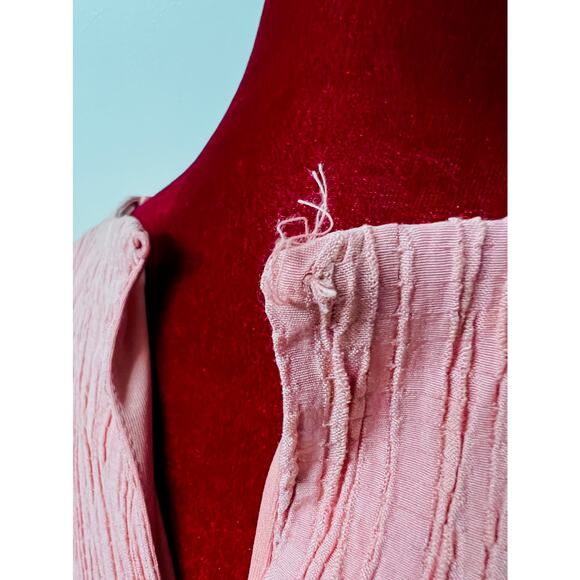 CITY STUDIO sz L pink textured short bubble sleeves mini dress NWT B37 - Picture 5 of 8